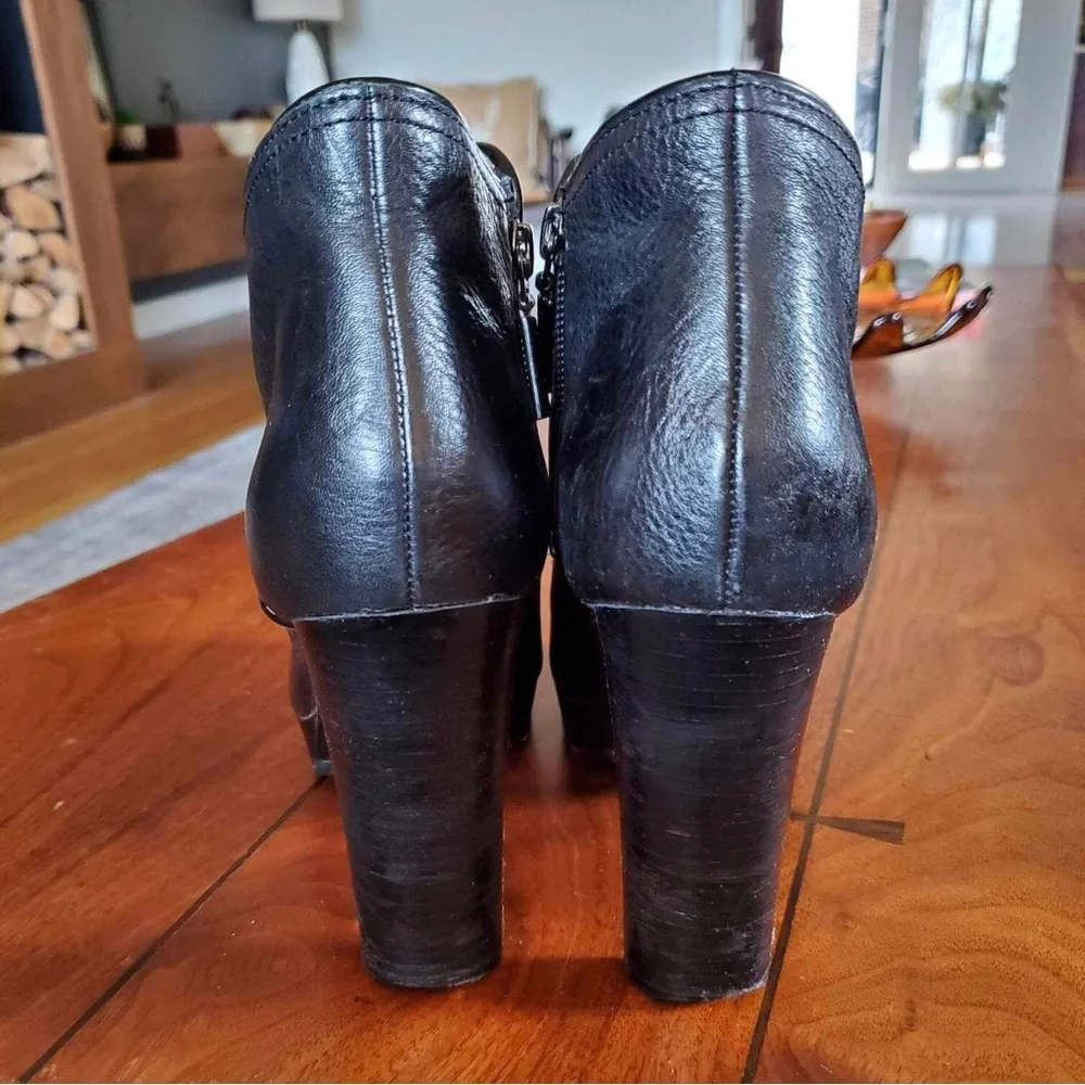 Calvin Klein Black Margo Bootie Platform Heel